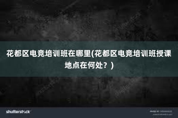 花都区电竞培训班在哪里(花都区电竞培训班授课地点在何处？)