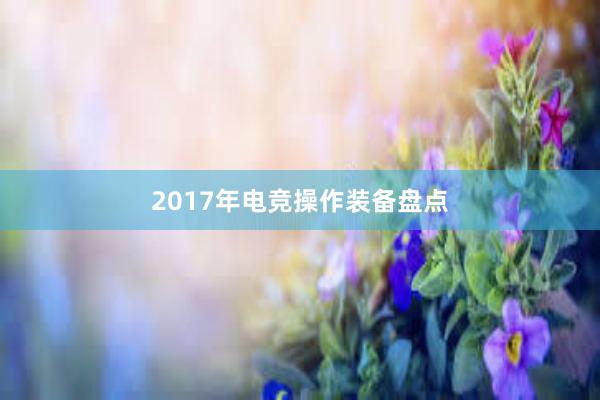 2017年电竞操作装备盘点