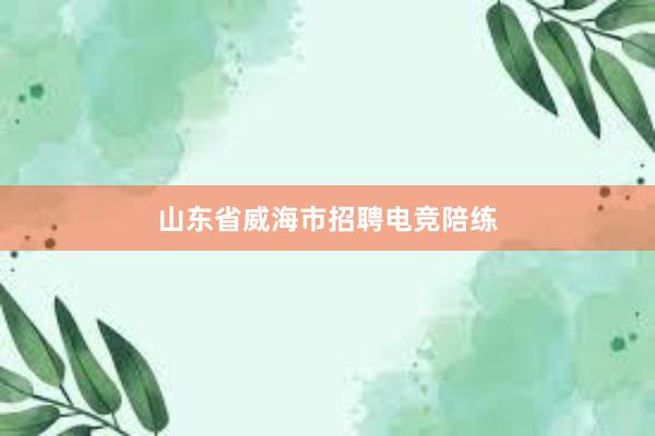 山东省威海市招聘电竞陪练