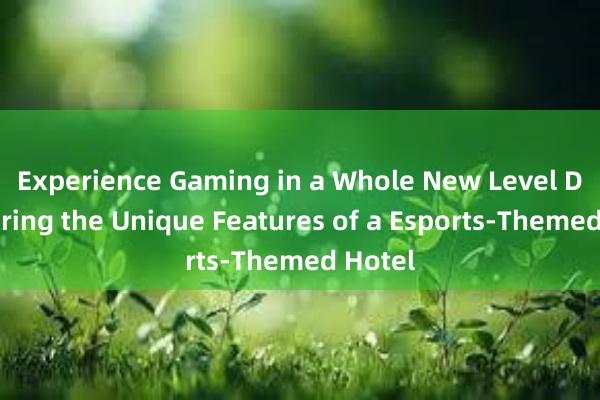 Experience Gaming in a Whole New Level Discovering the Unique Features of a Esports-Themed Hotel