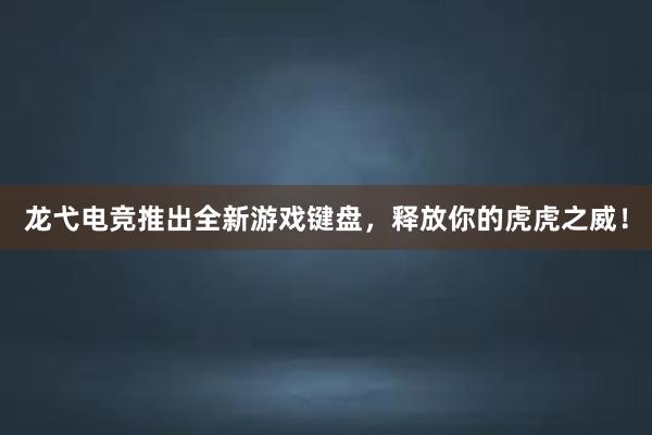 龙弋电竞推出全新游戏键盘，释放你的虎虎之威！